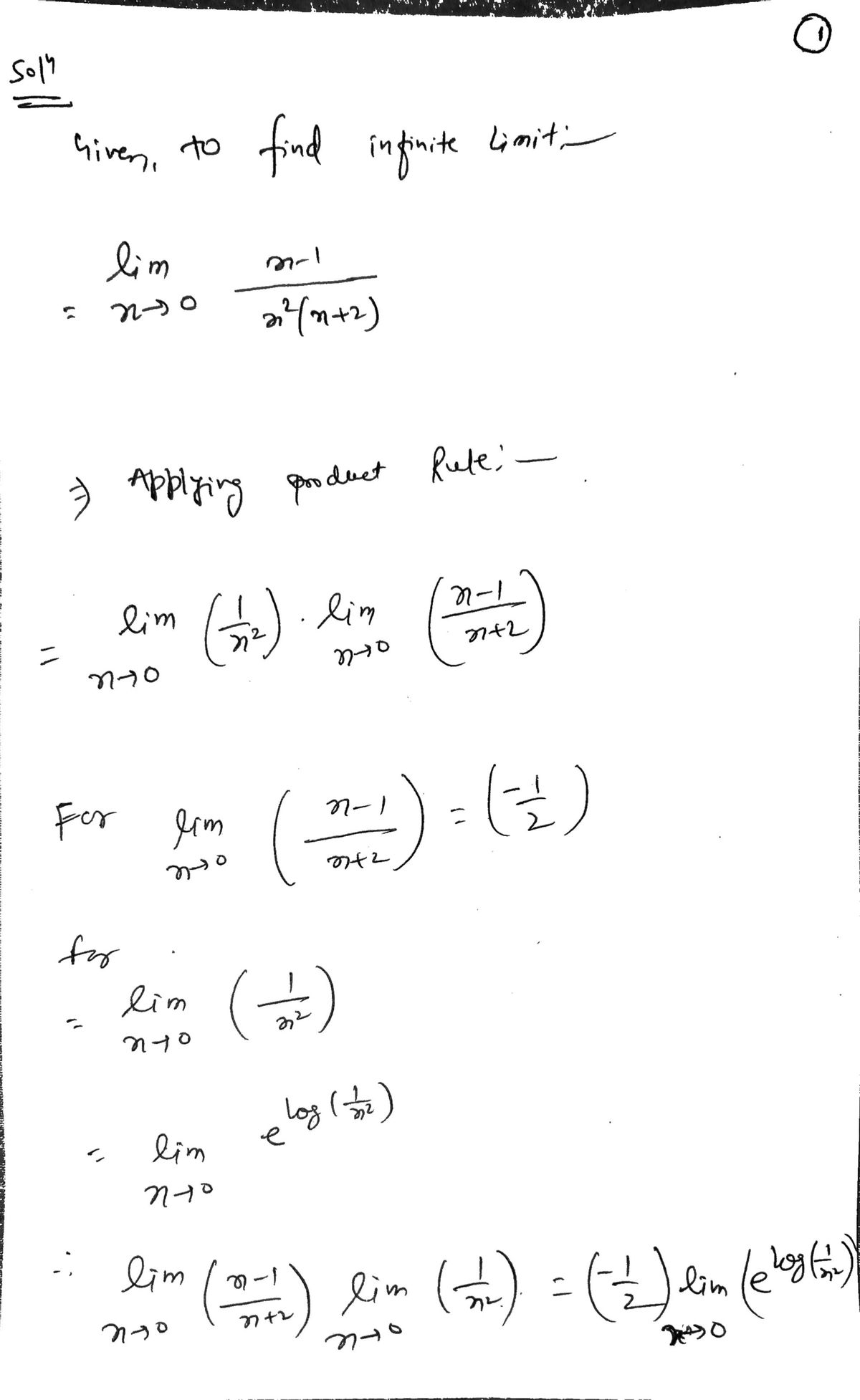 Calculus homework question answer, step 1, image 1